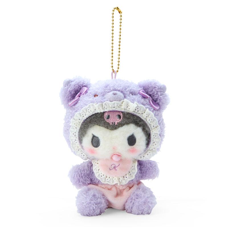 Kuromi Plush Mascot Holder Keychain Latte Bear Baby Sanrio Japan 2023