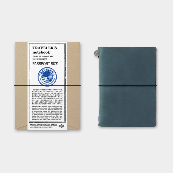 TRAVELER'S Notebook Passport size Blue Leather Cover Midori