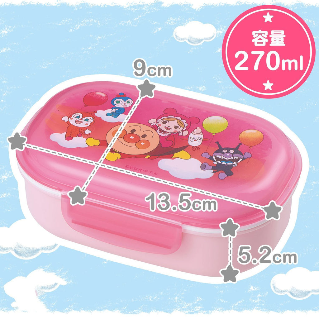 Anpanman Lunch Box with Fork Pink 270ml Japan