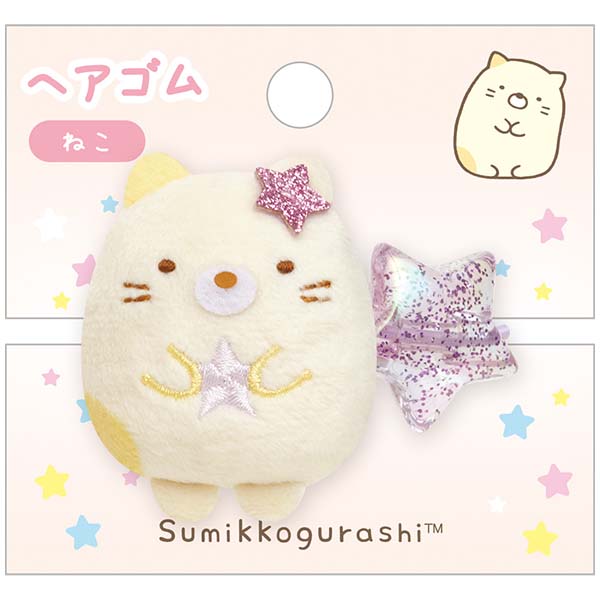 Sumikko Gurashi Neko Cat Plush Ponytail Holder Star San-X Japan