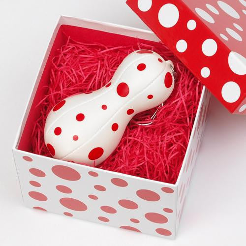 Kusama Yayoi Red White balloon stuffed plush toy Box Keychain new