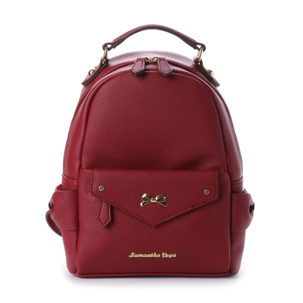 Backpack Side Ribbon Pocket Wine Red Samantha Vega Japan