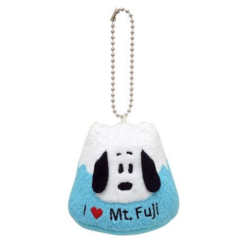 Snoopy Plush Keychain Mount Fuji PEANUTS Japan