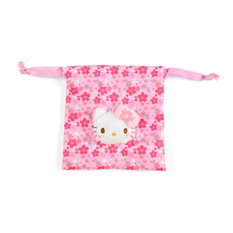 Hello Kitty Boa Drawstring Pouch Sakura Kimono Sanrio Japan 2024