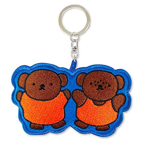 Bolis and Barbara Embroidered Keychain Key Holder Miffy Dick Bruna Japan