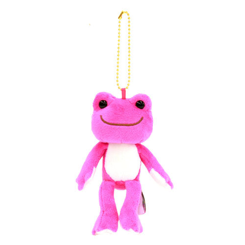 Pickles the Frog Plush Keychain Peach Pink Rainbow Color Japan