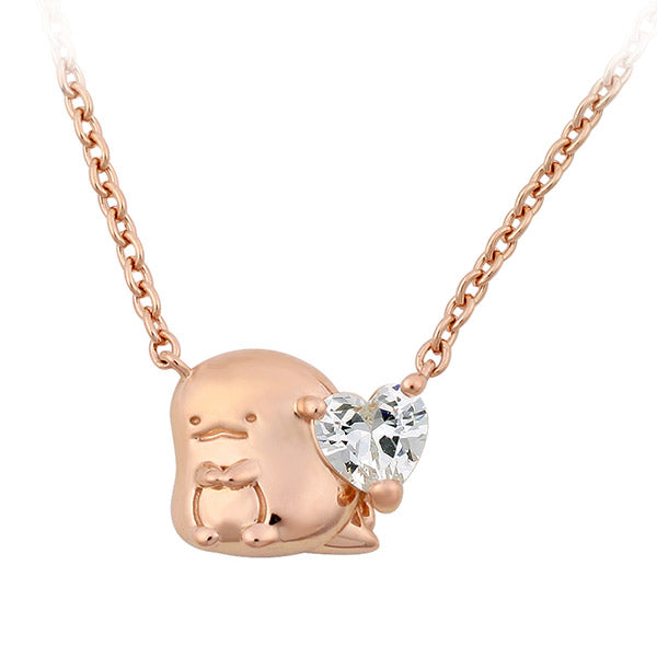 アクセサリー sumikko Sumikko Gurashi Tokage Lizard Heart Necklace Silver Color