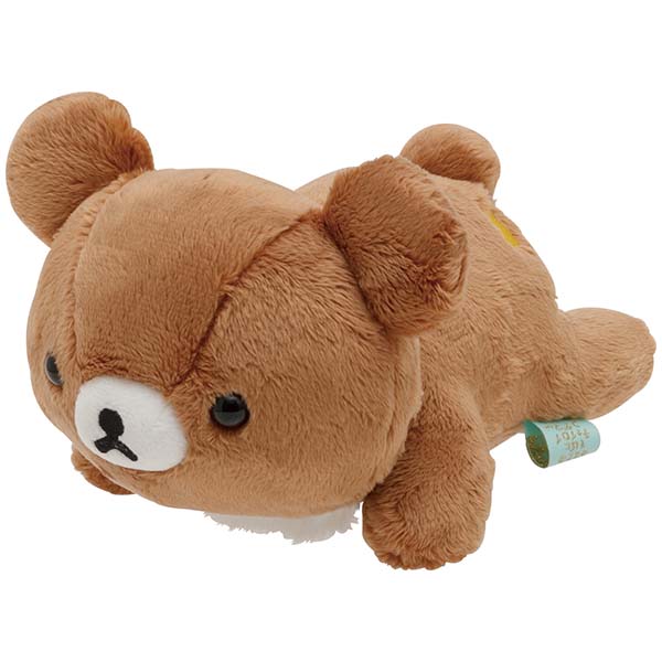 Chairoikoguma Posing Plush Doll Face down San-X Japan Rilakkuma