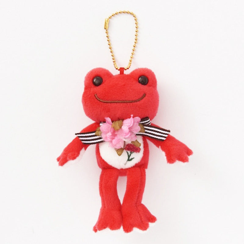 Pickles the Frog Plush Keychain Merci Mom Carnation Japan