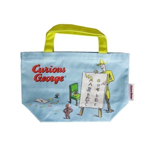 Curious George Lunch Bag Alphabet Blue Japan