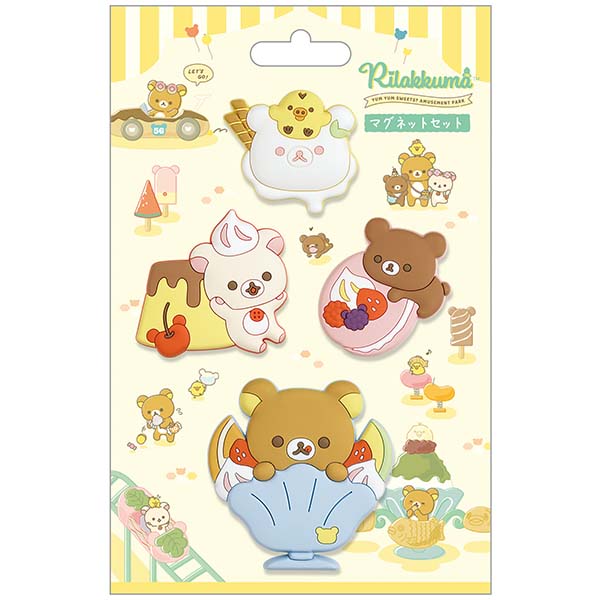 Rilakkuma Magnet Set Funny Amusement Park San-X Japan –