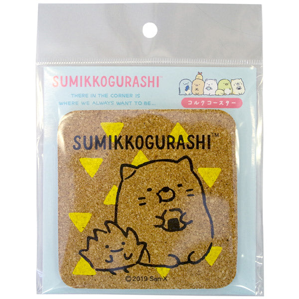 Sumikko Gurashi Neko Cat Square Cork Coaster Coordinate San-X Japan