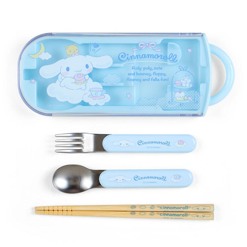 Cinnamoroll Kids Lunch Trio Cutlery Fork Spoon Chopsticks Sanrio Japan 2023