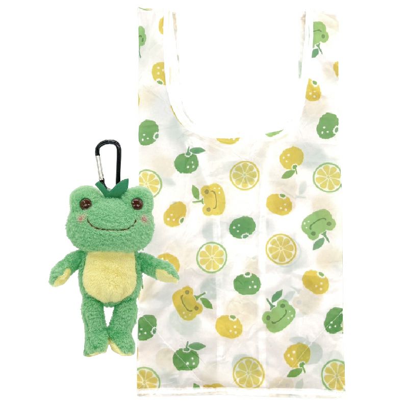 Pickles the Frog Eco Shopping Tote Bag Kabosu Green Japan 2023