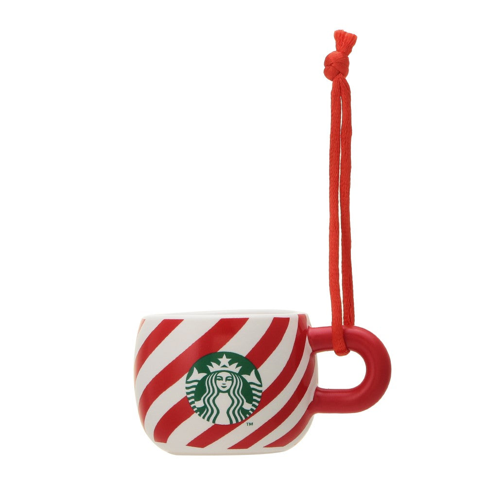 Starbucks Japan Holiday 2024 Ornament Mug Candy Cane Christmas