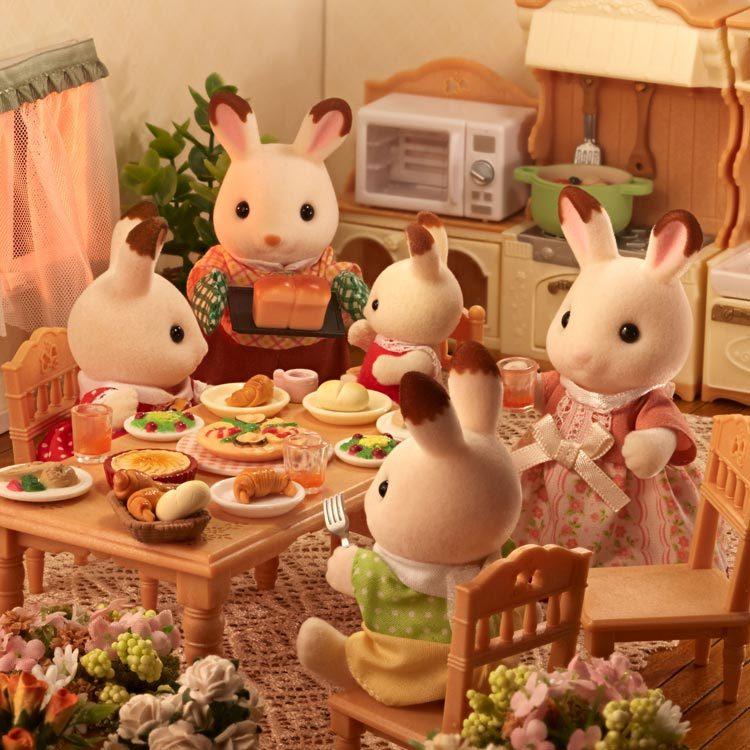 Sylvanian Families Chocolate Rabbit Family FS-46 EPOCH Japan