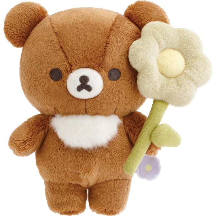 Chairoikoguma Plush Doll BASIC RILAKKUMA Flower San-X Japan 2025
