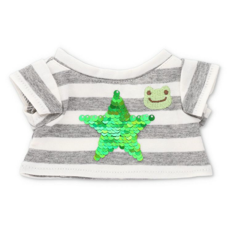 Pickles the Frog Costume for Bean Doll Plush Sequin T-shirt Star Japan 2025