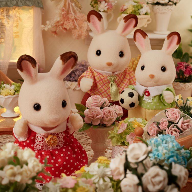 Sylvanian Families Chocolate Rabbit Family FS-46 EPOCH Japan