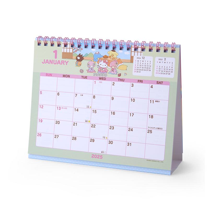 Sanrio Character Ring Calendar Desktop 2025 Japan