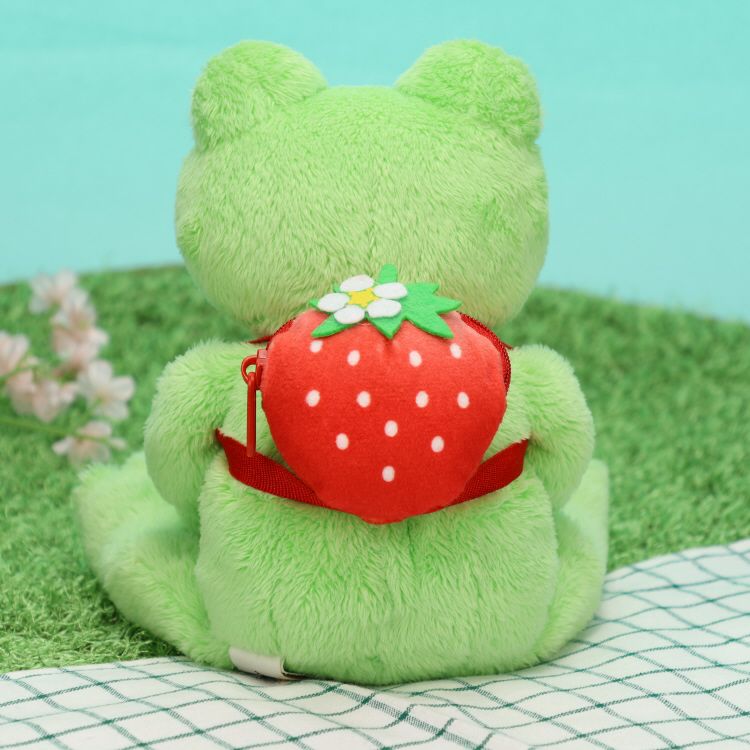 Pickles the Frog Costume for Bean Doll Plush Backpack Strawberry Japan 2024