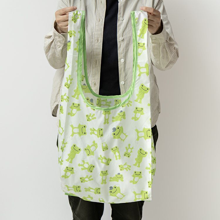 Pickles the Frog Eco Shopping Tote Bag Face Beige Japan 2025