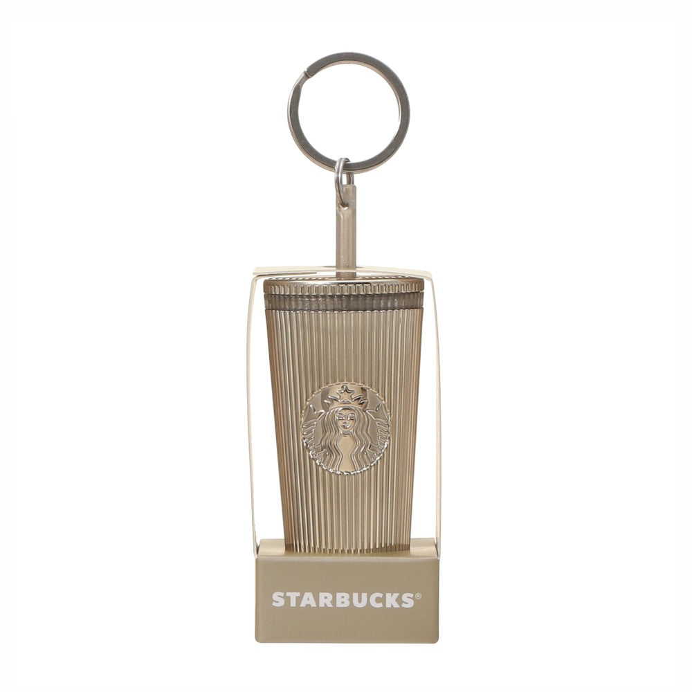 Starbucks Japan Christmas Tree Ornament Cold Cup Tumbler Gold Keychain 2025