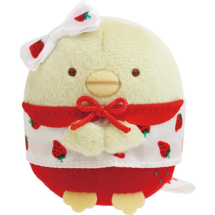 Sumikko Gurashi Penguin ? mini Tenori Plush Doll Strawberry Sakuma San-X Japan