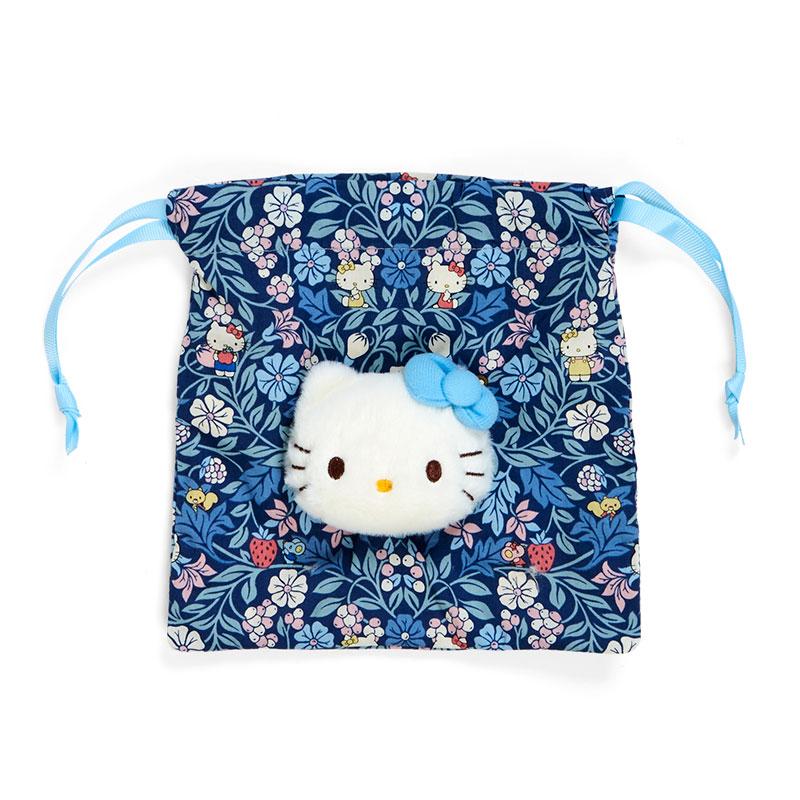 Hello Kitty Drawstring Pouch Boa Face Liberty Blue Sanrio Japan 2024
