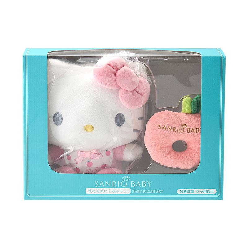 Hello Kitty Washable Plush Doll Rattle Set Sanrio Japan