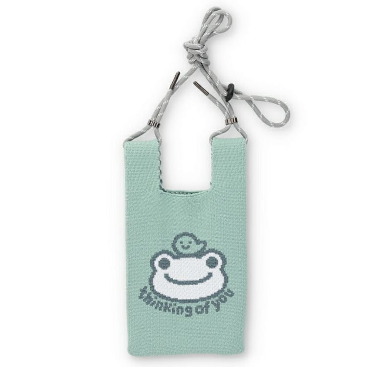 Pickles the Frog Knit Sacoche Shoulder Bag Green Japan 2024