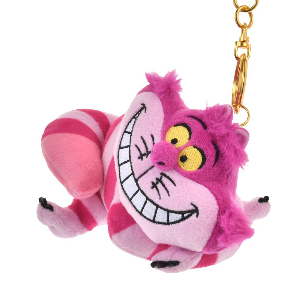 Cheshire Cat Plush Keychain Phosphorescent Pink Disney Store Japan Alice
