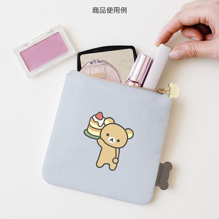 BASIC RILAKKUMA Favorite Things Flat Pouch Gray San-X Japan 2024