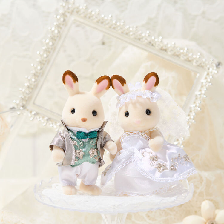 Sylvanian Families Lovely Wedding Pair Set Ivy Embroidery Rabbit Japan 2025