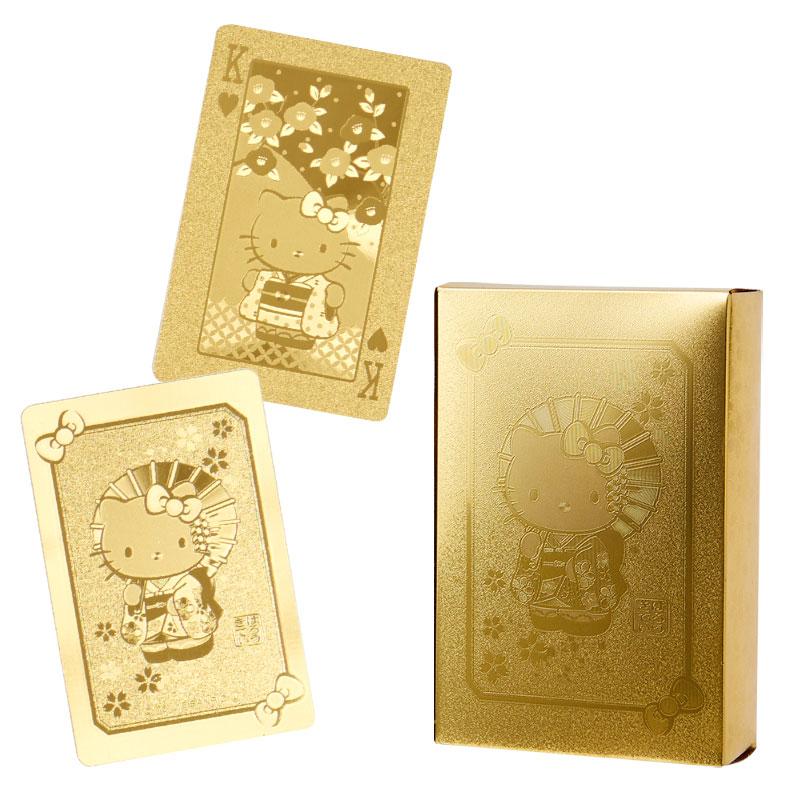 Hello Kitty Playing Cards Japanese style Gold Color Sanrio Japan 2024