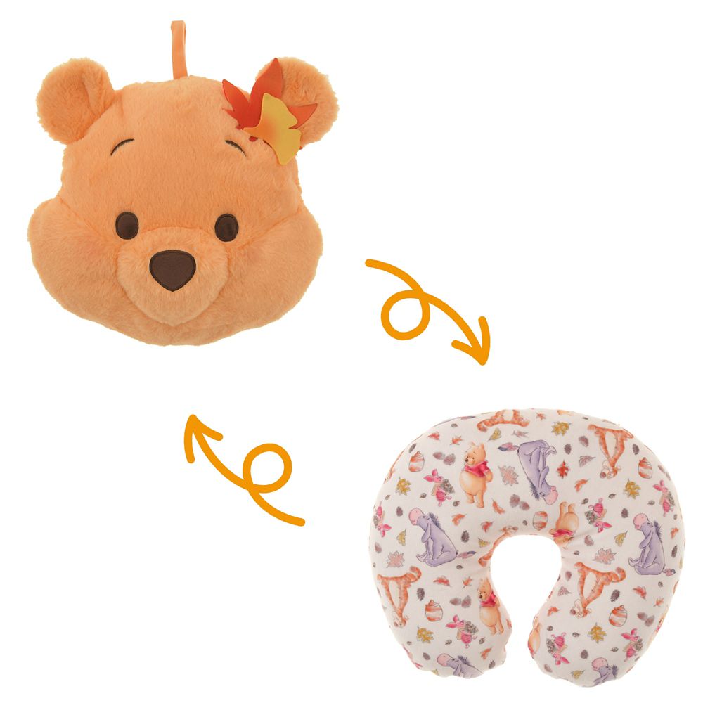 Winnie the Pooh Neck Pillow 2WAY Momiji Pooh Disney Store Japan 2025