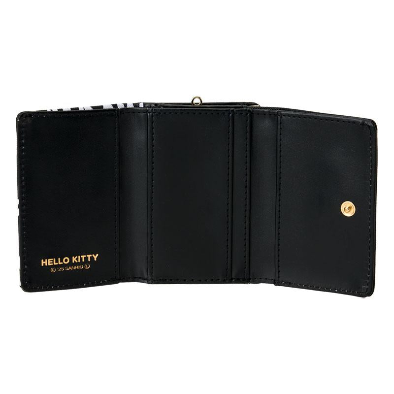 Hello Kitty Sunburn Clasp Trifold Wallet Black Sanrio Japan