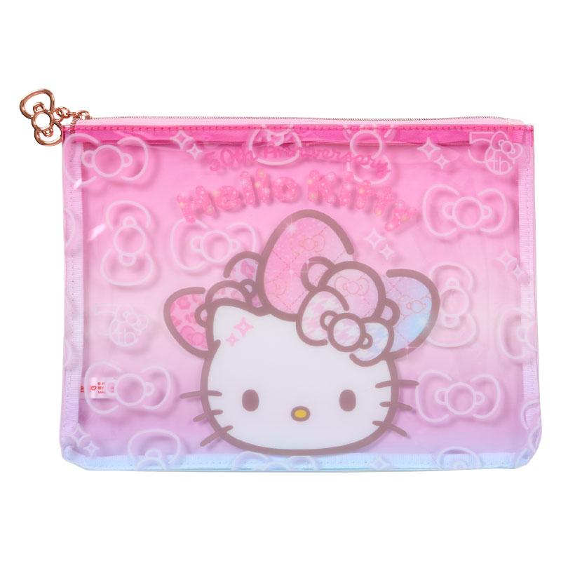 Hello Kitty Flat Pouch Set Birthday 50th The Fashionable Ribbons Sanrio Japan