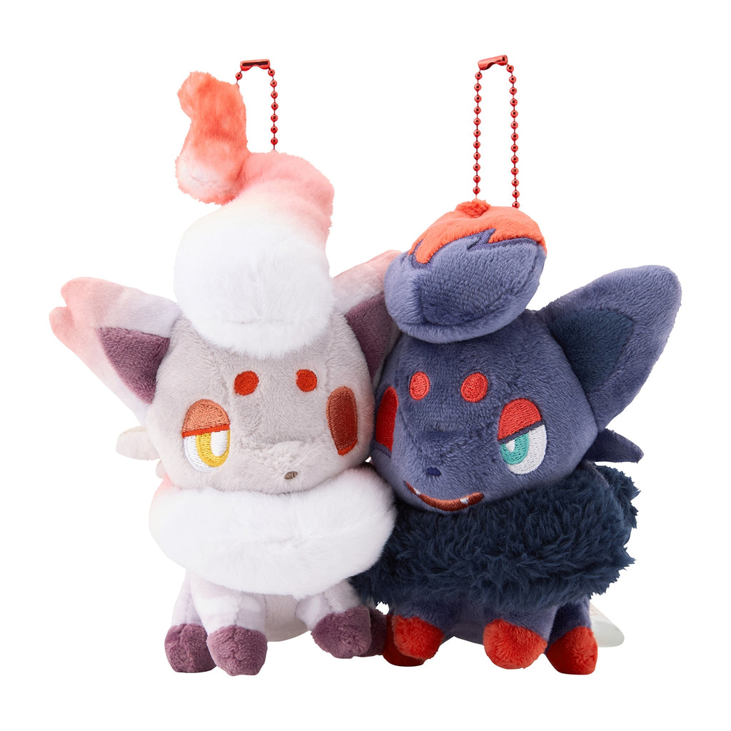 Hisuian Zorua & Zorua Zoroa Plush Keychain Friend Pair Pokemon Center Japan