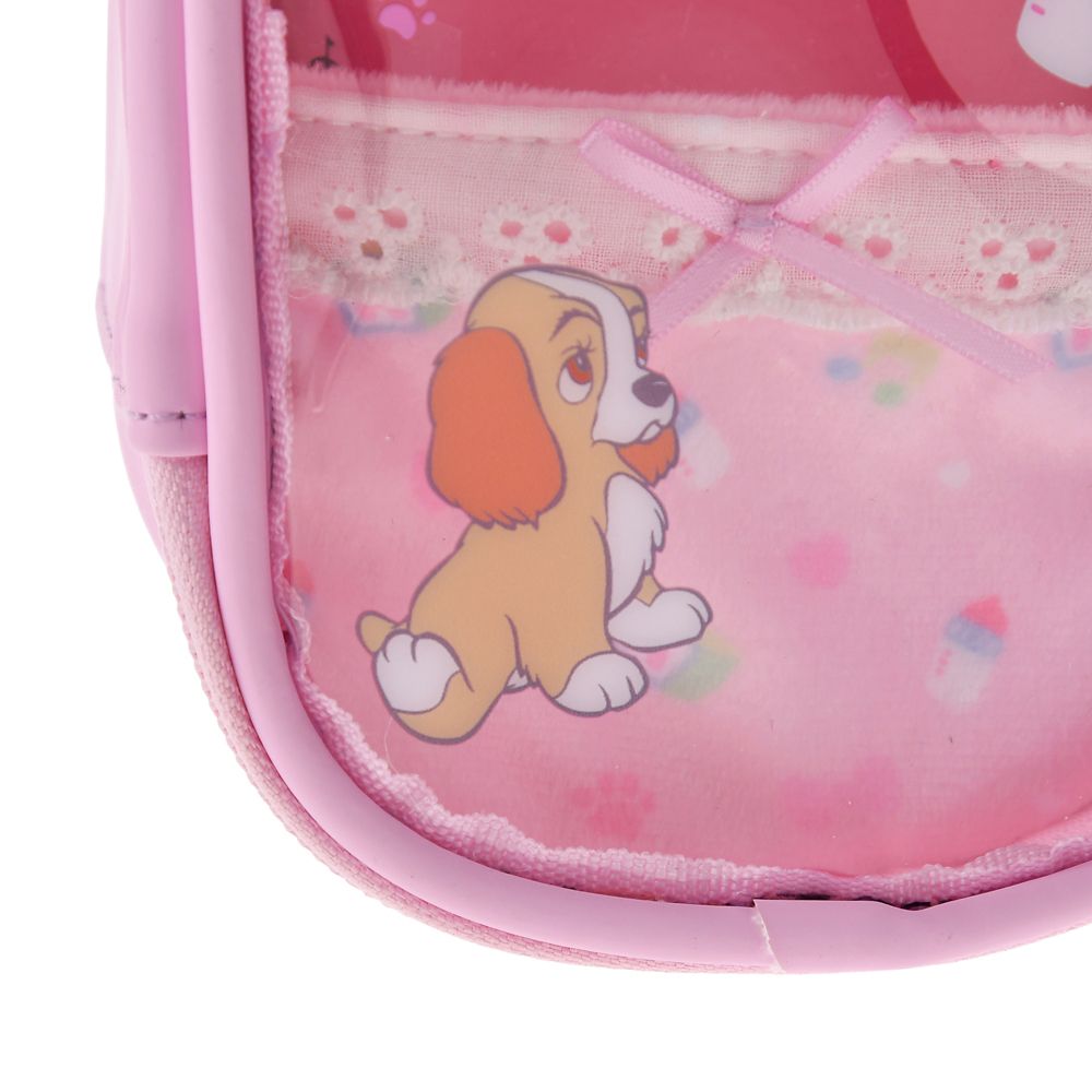 Lady and the Tramp Pouch Keychain Clear Window Mellow Hug Disney Store Japan
