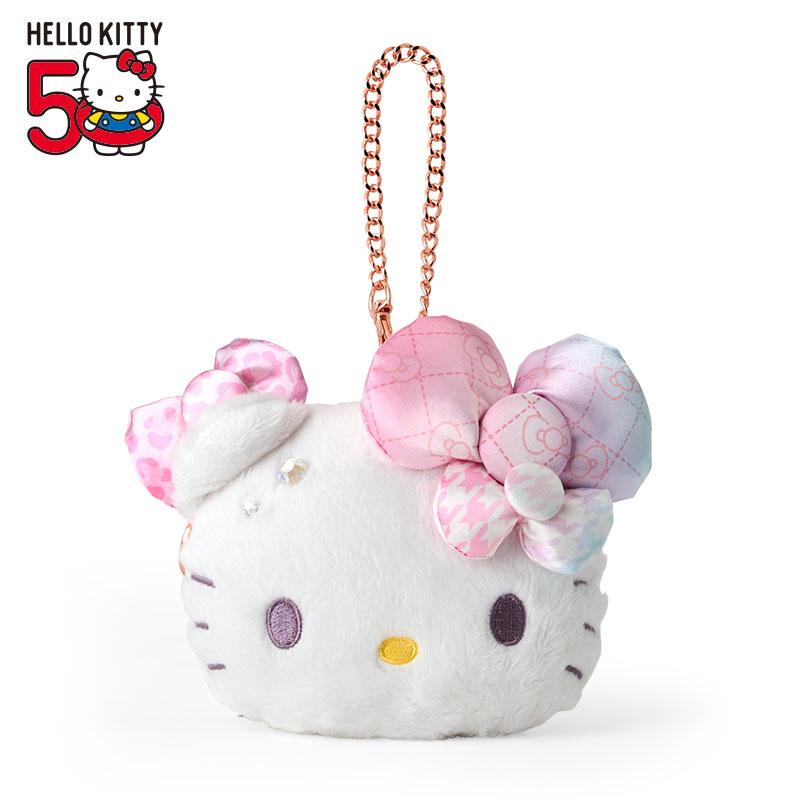 Hello Kitty Plush Pass Case Birthday 50th The Fashionable Ribbons Sanrio Japan