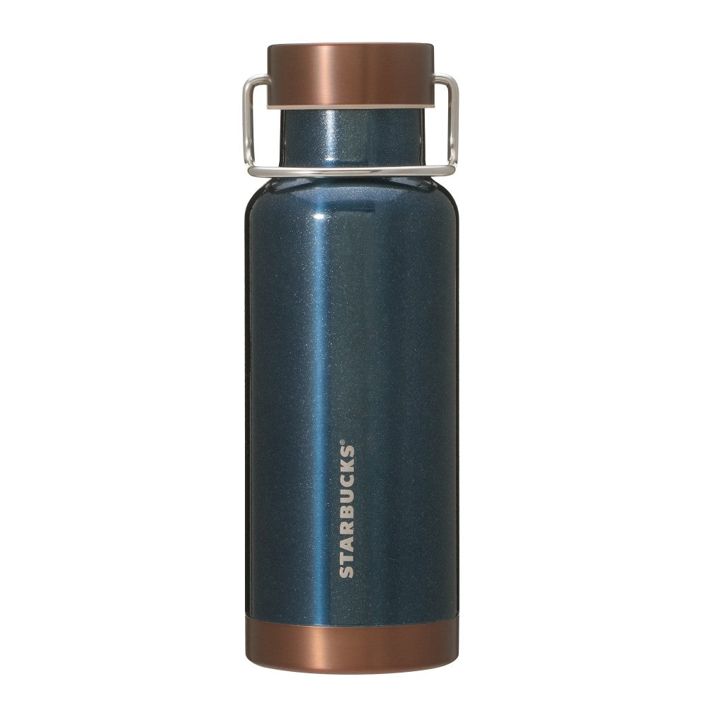 Starbucks Japan Handle Lid Stainless Bottle Blue 473ml Christmas 2024