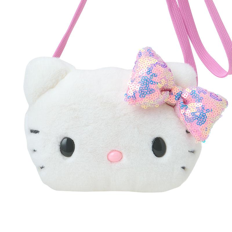 Hello Kitty Kids Plush Neck Coin Case Pouch Face Shape Sanrio Japan 2025