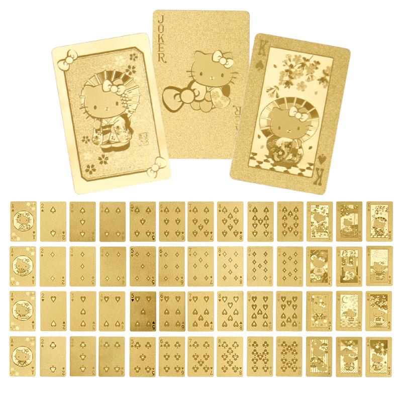 Hello Kitty Playing Cards Japanese style Gold Color Sanrio Japan 2024