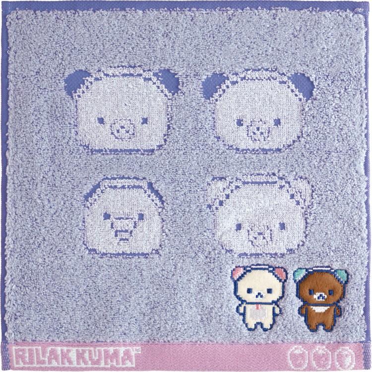Chairoikoguma & Korilakkuma mini Towel Purple Gaming Rilakkuma San-X Japan 2025