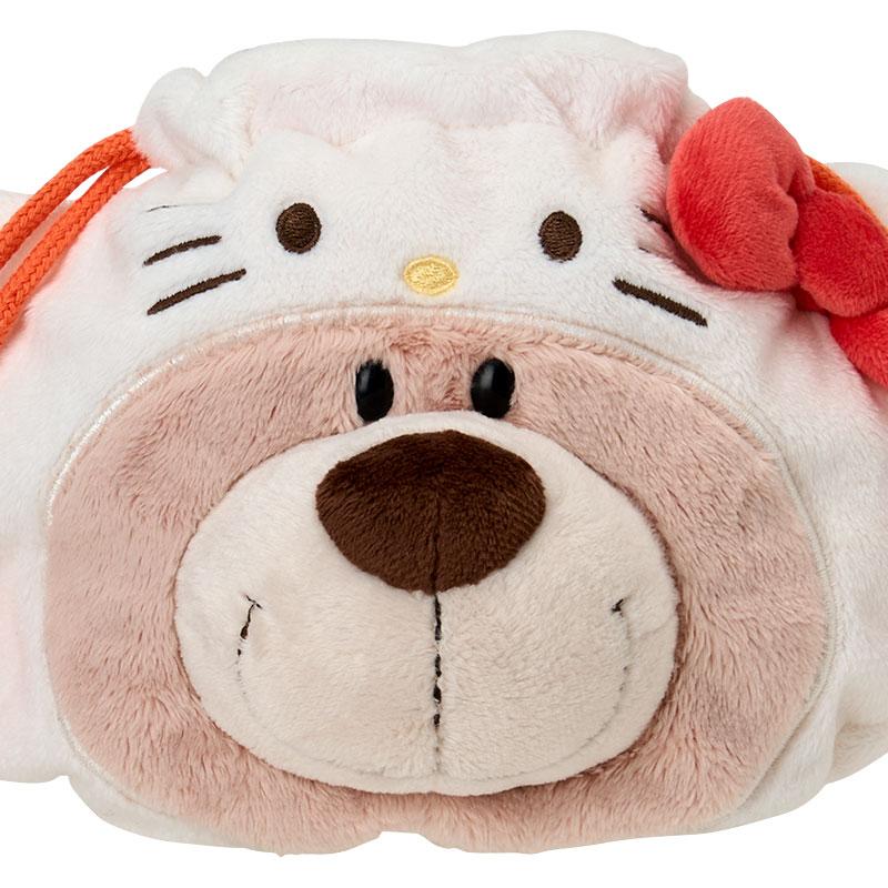 Love Bear Hello Kitty Plush Pouch Face NICI Sanrio Japan 2025