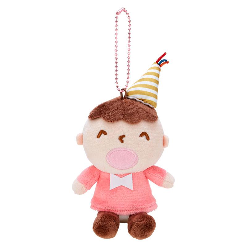 Minna no Tabo Plush Mascot Holder Keychain Bow Tie Hat Pink Sanrio Japan 2024