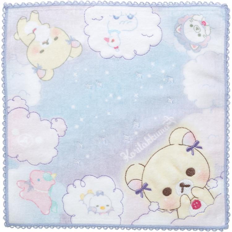 Korilakkuma mini Towel Blue Sky Cotton Candy San-X Japan 2024 Rilakkuma