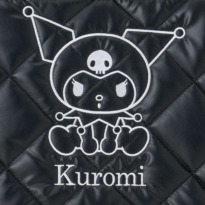 Kuromi Metallic Quilting Lunch Bag Cube Black Sanrio Japan