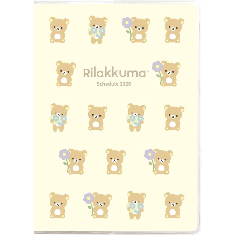 BASIC RILAKKUMA Flower 2026 Schedule Book A5 Monthly San-X Japan